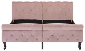 Giroletto rosa in velluto 140x200 cm