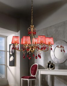 8-light chandelier  905/8 -Fashion Crystal - Arredo Luce Cromo