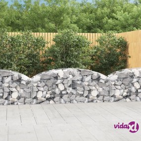 vidaXL Cesto Gabbione ad Arco 200x50x60/80 cm Ferro Zincato