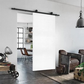 Porta scorrevole reversibile Trinity in mdf bianco, L 93 x H 212 cm, con binario Indus