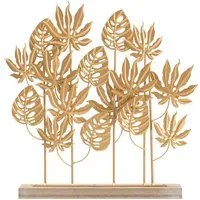 Scultura Palm 56x10x57,5 cm in Ferro e MDF Oro