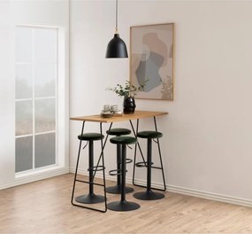 Sedia da bar verde in imbottito con altezza regolabile (altezza della seduta 62 cm) Finch – Actona