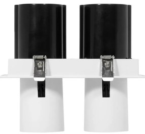 Faro LED da Incasso Orientabile 2x15W CCT Foro 160x75mm Bridgelux LED Colore Bianco Variabile CCT