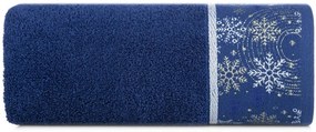 Asciugamano in cotone blu con ricamo natalizio Šírka: 50 cm | Dĺžka: 90 cm