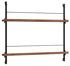 Moebe - Magazine Shelving Smoked Oak/Black Moebe