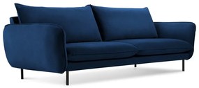 Divano in velluto blu 200 cm Vienna - Cosmopolitan Design