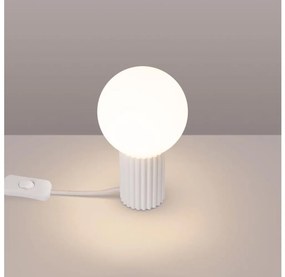 Sollux SL.1711 - Lampada da tavolo HALO 1xG9/8W/230V diametro 12 cm bianco