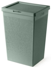 Cesta portabiancheria 65 lt verde salvia in plastica riciclata