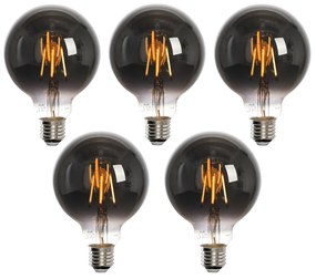 Set di 5 Lampadine LED Smart E27 G95 Fumé 4W 60lm 1800-3000K