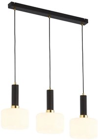 Jupiter 1854 - VA3 - Lampadario a sospensione con filo VANES 3xE27/60W/230V oro/nero