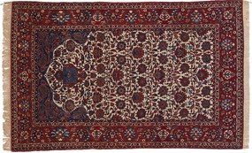 Isfahan Tappeto persiano 140x230 Rosa (Iran) Annodato A Mano