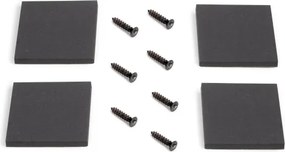Gambe da tavolo Square rettangolari 72x60 cm in acciaio verniciato nero