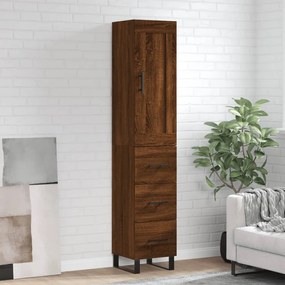 Credenza Rovere Marrone 34,5x34x180 Cm İn Legno Multistrato /