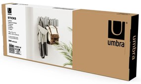 Appendiabiti da parete in plastica grigia Sticks - Umbra