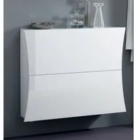 Scarpiera Arco 2 Ante 101X81X26 Colore Bianco Lucido