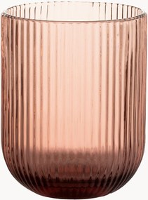 Set di 6 bicchieri in vetro millerighe Peony
