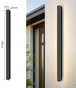 Brilagi - Applique da esterno LINEAR LED/22W/230V 3000K IP65 nera