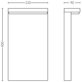 Philips - Lampada LED da esterno BUSTAN LED/3,8W/230V 40 cm IP44