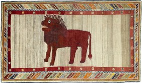 Gabbeh Tappeto persiano 150x250 Beige (Iran) Annodato A Mano