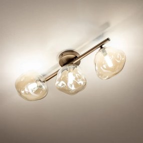 BRILAGI - Plafoniera a montaggio superficiale VULCANO 3xG9/8W/230V bronzo/fumé beige