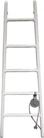 Termoarredo elettrico a fluido Scaletta 250 W bianco L 48 x H 139 x P 5 cm