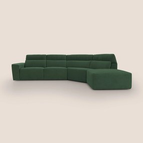 Clark Divano angolare con opzione relax elettrico in tessuto smacchiabile impermeabile T17