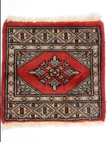 Bokhara Tappeto 30 x 30 Rosa (Pakistan) Annodato A Mano
