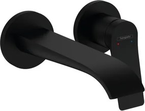 Rubinetto per lavabo a canna media getto cascata d'acqua Vivenis nero verniciato opaco HANSGROHE H 11 cm
