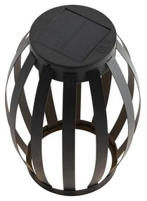 Set di 2 lampade da tavolo da esterno nere 3-step dimmerabile solare e ricaricabile - Sheldon