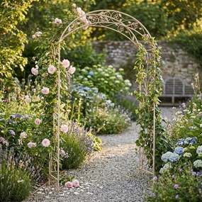 DORIAN - arco decorativo bianco ossidato