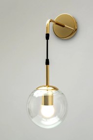 Lampada Da Parete Da Muro Di Vetro Gold APP685-1W