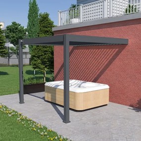 Pergola bioclimatica Ombréa addossata 3x3M in alluminio