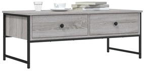 Tavolino Salotto Grigio Sonoma 101x49x39,5 Cm Legno Multistrato /