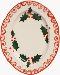 Piatto da portata natalizio dipinto a mano Holly