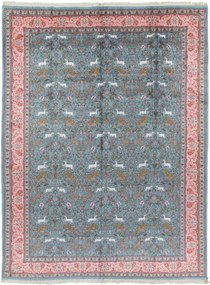 Cashmere Silk Tappeto 370 x 270 (Indian) Annodato A Mano