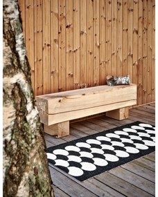 Passatoia da interno/esterno nera/color crema 70x150 cm Poppy Black Vanilla – Pappelina