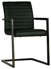 Sedia da pranzo nera Bas - WOOOD