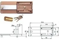 ferroglietto per ferro con catenaccio 6 mandate cilindro fisso senza contropiastra 315 - mm.50 (315506) fer321396