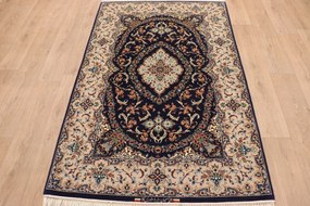 Isfahan Tappeto 200x130 (Iran) Annodato A Mano
