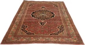 Antik Medaglione Floreale Rosso Blu Scuro 160x220 Cm