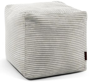 Puof a sacco color crema con rivestimento in velluto a coste Up! MooG – SLOWDOWN