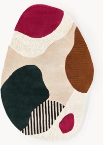 Tappeto in lana taftato a mano con motivo in rilievo Silas