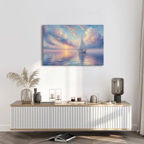 Quadro su tela – Barca a vela su mare calmo