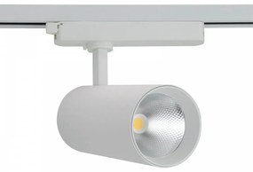 Faro LED 40W, Monofase, 38°/60°, 130LM/W, CRI92, no Flickering Colore  Bianco Naturale 4.000K