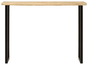 Tavolo consolle bordi vivi 105x33x76 cm legno massello di mango