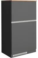 Set mobile Porta frigo con Portaspezie 90X60X164,5cm - NAUTILUS Colore: Antracite-Rovere Wotan