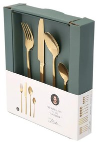 Posate color ottone in acciaio 16 pz Brass – Bitz