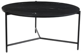 Tavolino da salotto rotondo in marmo nero D90 cm BUMCELLO