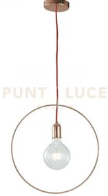 Lampadario a sospensione frida oro rosa e rosso 1 luce attacco e27 ...