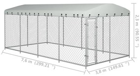 Canile da esterno con tetto 8x4x2,3 m